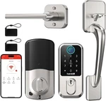 Hornbill Wifi Smart Deadbolt Lock With Handle: Front Door Set Keyless Entry. Fixed Price $189.97.